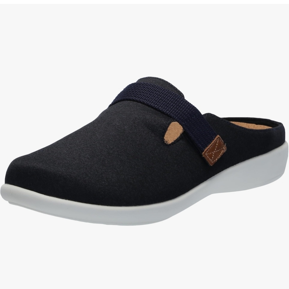 Size 10 D REVITALIGN Women's Naples Mule Slip On Shoes Navy Blue NEW